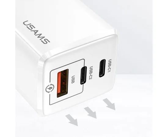 СЗУ USAMS CC110 GaN Mini Fast Charger EU Белый