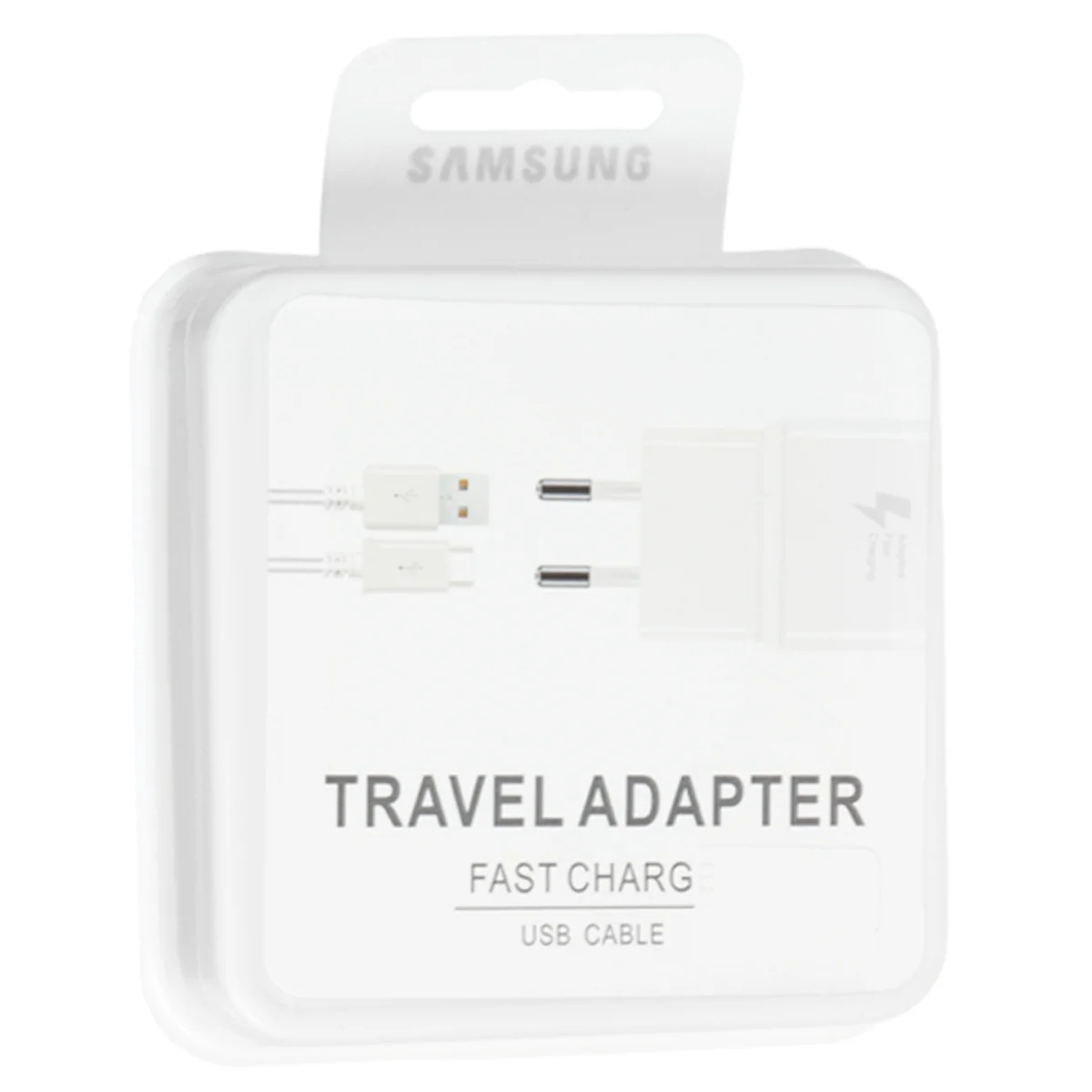СЗУ Samsung Travel Adapter (2A/15W) + кабель USB to Type-C, в упак. Белый