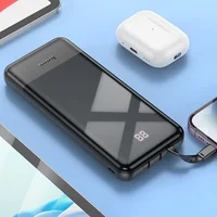 Портативное зарядное устройство Power Bank Hoco J114 Charger with cable 10 000 mAh Black
