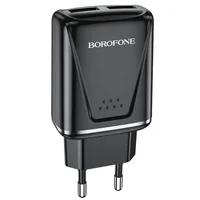 СЗУ Borofone BA54A QC3.0 (2USB/3A/18W) Чорний