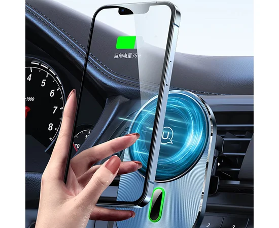 Автодержатель с БЗУ Usams US-CD170 15W Air Vent Grey