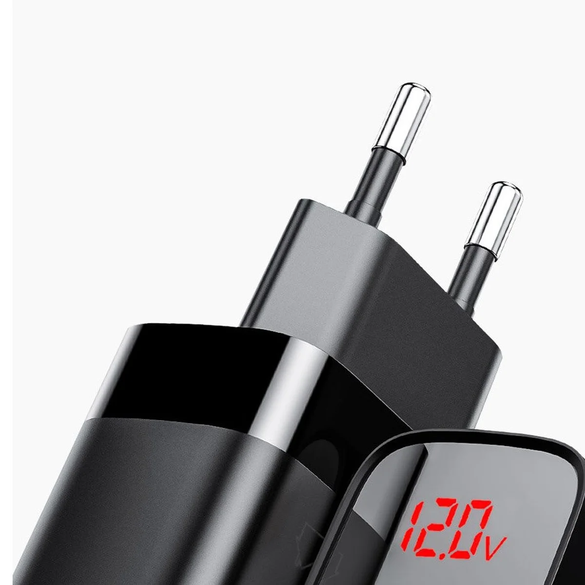 СЗУ Baseus Mirror Lake Dual QC Digital Display 2USB Чорний