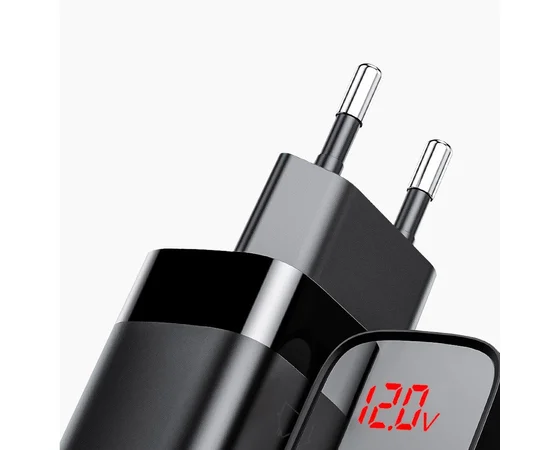 СЗУ Baseus Mirror Lake Dual QC Digital Display 2USB Черный