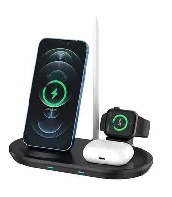 БЗУ + слот Apple Pencil J887 4in1 Black