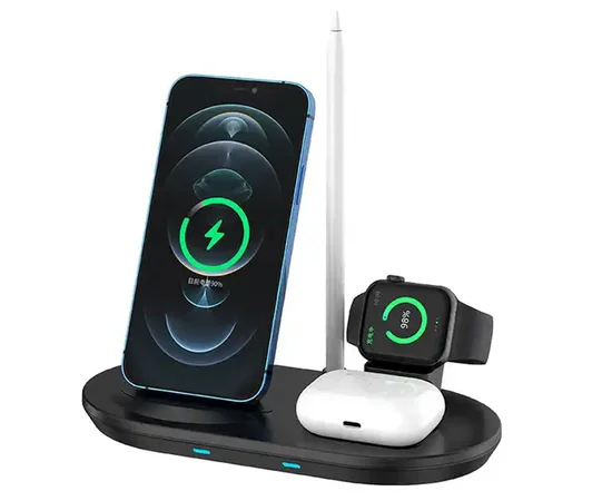 БЗУ + слот Apple Pencil J887 4in1 Black