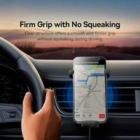 Автодержатель с БЗУ Baseus Stable Gravitational Car Mount Pro 15W (Air Outlet Version) (SUWX03) Black