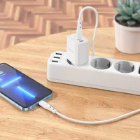 СЗУ Borofone BN9 PD35W (2Type-C) + Type-C to Lightning White