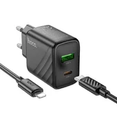 СЗУ Hoco CS23A Sunlight PD30W+QC3.0 + Type-C to Lightning Black
