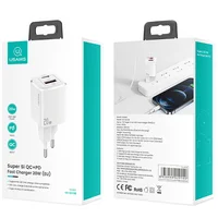 СЗУ Usams US-CC128 T37 Super Si QC3.0 + PD 20W Белый