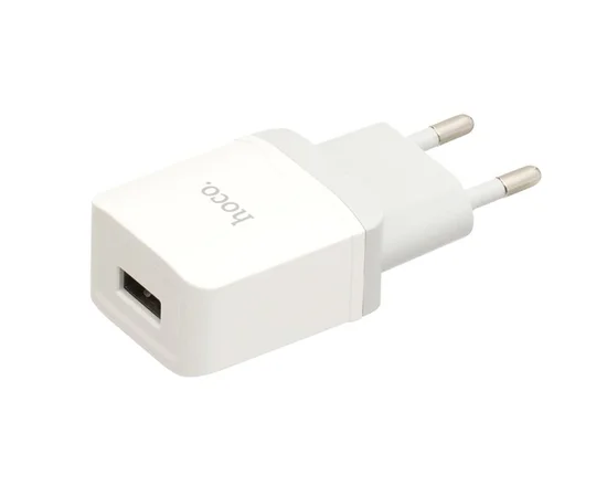 СЗУ Hoco C27A  2.4A 1USB + microUSB white