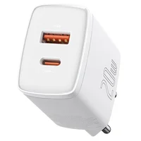 СЗУ Baseus Compact Quick Charger 20W QC+ PD (Type-C + 1USB) (CCXJ-B) White