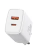 СЗУ Baseus Compact Quick Charger 20W QC + PD (Type-C + 1USB) (CCXJ-B) White