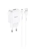 СЗУ HOCO N2 (1USB/2.1A) + USB - Type-C Белый