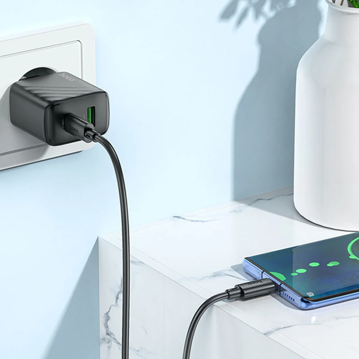 СЗУ Hoco CS23A Sunlight PD30W+QC3.0 + Type-C to Type-C Black