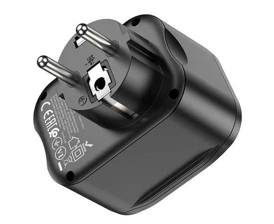 СЗУ Hoco NS3 Multifunctional PD20W (2USB/1Type-C/1xSocket) Black