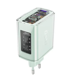 СЗУ Acefast A45 Exploration series PD65W GaN (2*USB-C+USB-A) Mountain mist