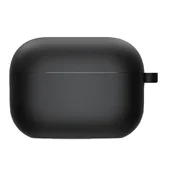 Силиконовый футляр с микрофиброй для наушников Airpods Pro 2 Черный / Black