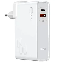 СЗУ + Power Bank 2in1 Baseus GaN QC (Type-C + USB / 45W) 10 000 mAh (PPNLD) Білий