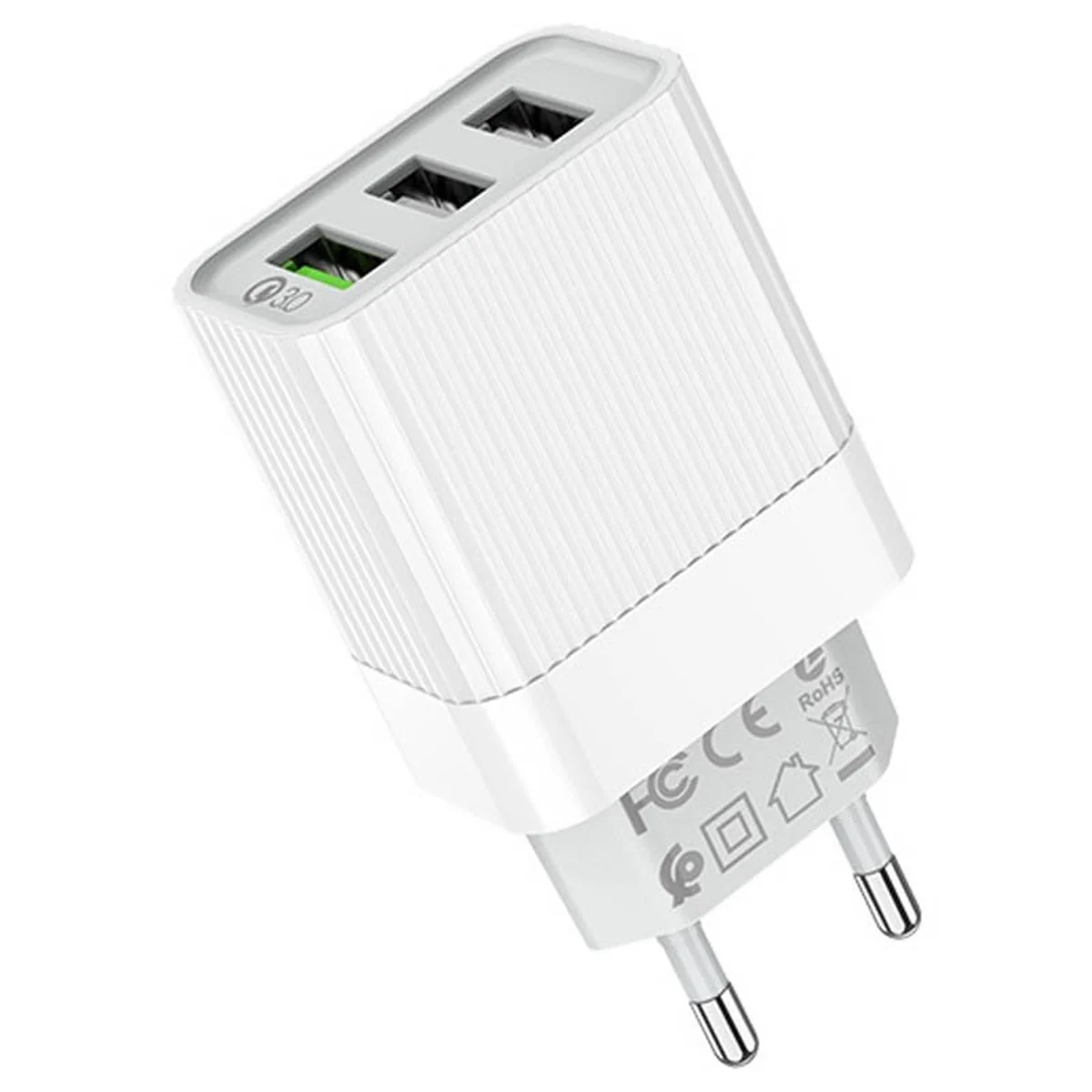 СЗУ Borofone BA40A Speedway three-Port QC3.0 Белый