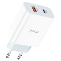 СЗУ HOCO C97A PD20W+QC3.0 (1USB/1Type-C/3A) Белый