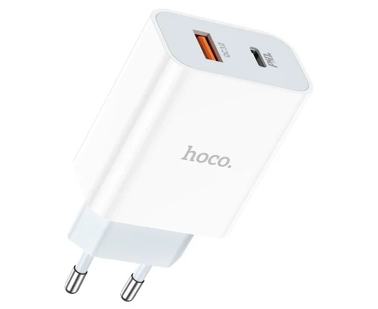 СЗУ HOCO C97A PD20W+QC3.0 (1USB/1Type-C/3A) Белый