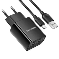 СЗУ Borofone BA53A Powerway (2USB/2.1A) + MicroUSB Черный