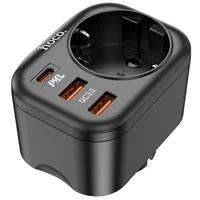 СЗУ Hoco NS3 Multifunctional PD20W (2USB/1Type-C/1xSocket) Black