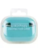 Силиконовый футляр с микрофиброй для наушников Airpods Pro 2 Бирюзовый / Marine Green