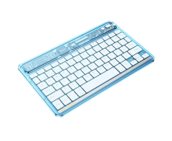 Беспроводная клавиатура Hoco S55 Transparent Discovery edition (English version) Ice blue mist