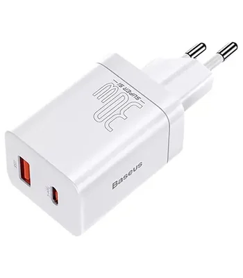 СЗУ Baseus Super Si Pro Quick Charger 30W (CCSUPP-E) White
