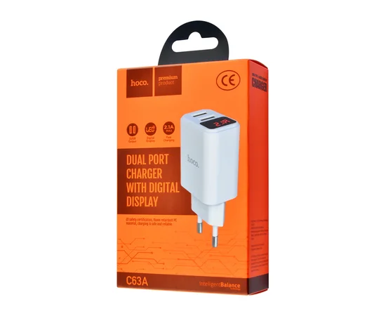 СЗУ Hoco C63A Victoria 2.1A 2USB white