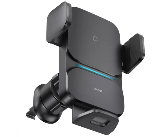 Автодержатель с БЗУ Baseus Wisdom Auto Alignment (QI 15W) (Air Outlet base) (CGZX000001) Black