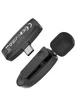 Петличный беспроводной микрофон Hoco L15 Crystal Type-C Black