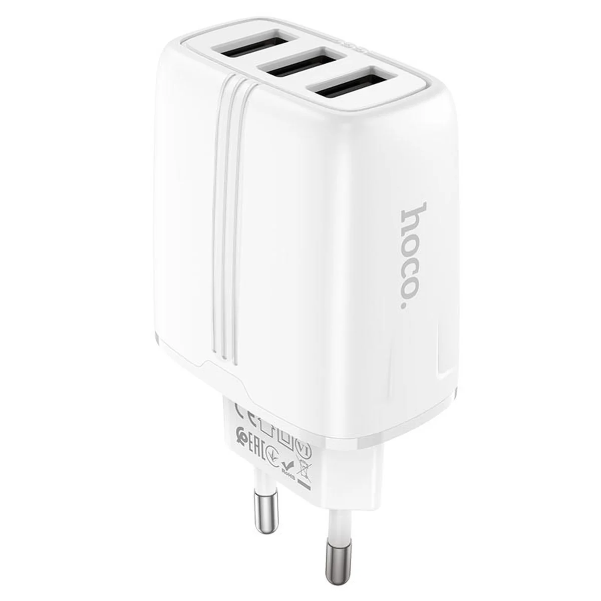 СЗУ Hoco N15 (3USB/2.4A/17W) Білий