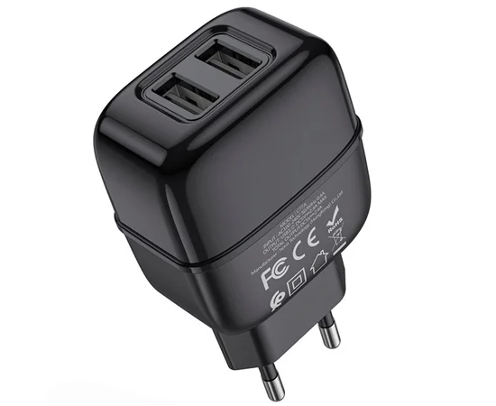 СЗУ HOCO C73A (2USB/2.4A) + microUSB Черный