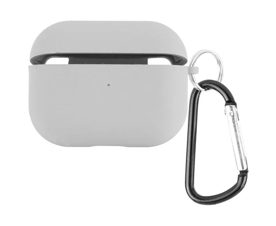 Силиконовый футляр с микрофиброй для наушников Airpods Pro 2 Серый / Stone
