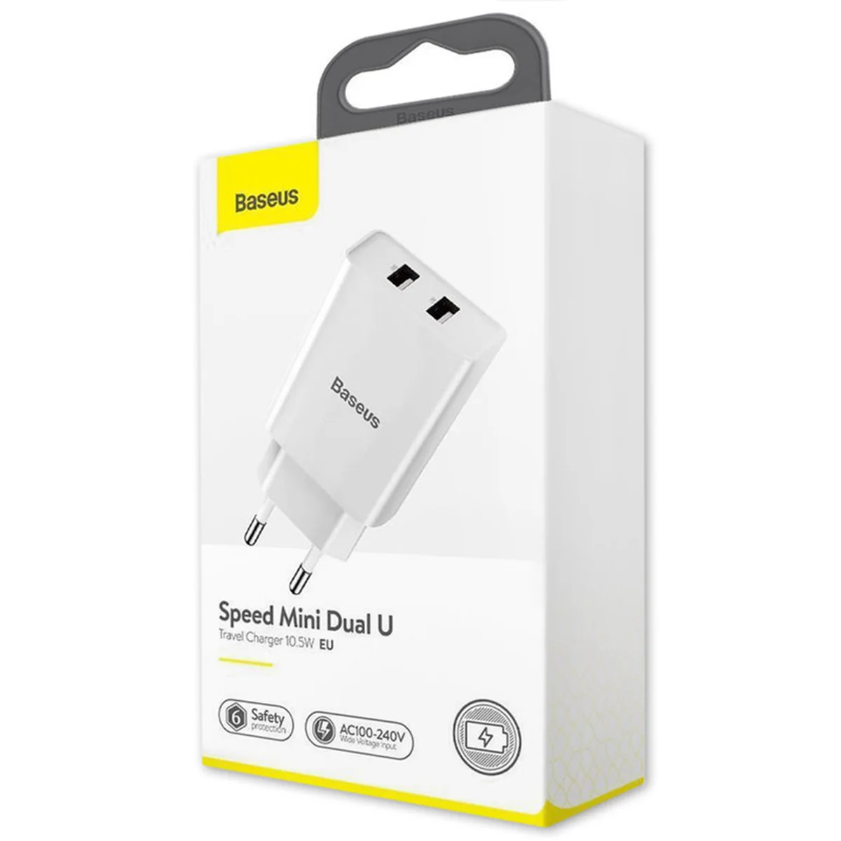 СЗУ Baseus Speed Mini Dual U 10.5W 2USB Белый