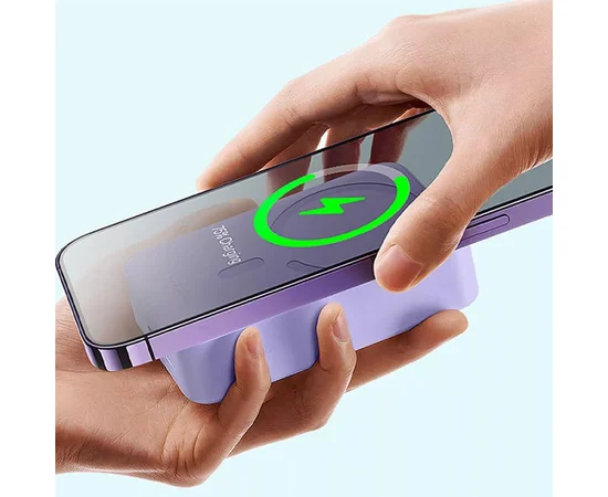Портативное зарядное устройство Power Bank Baseus Magnetic Mini OS 20W c БЗУ 10000 mAh (PPCX110105) Purple