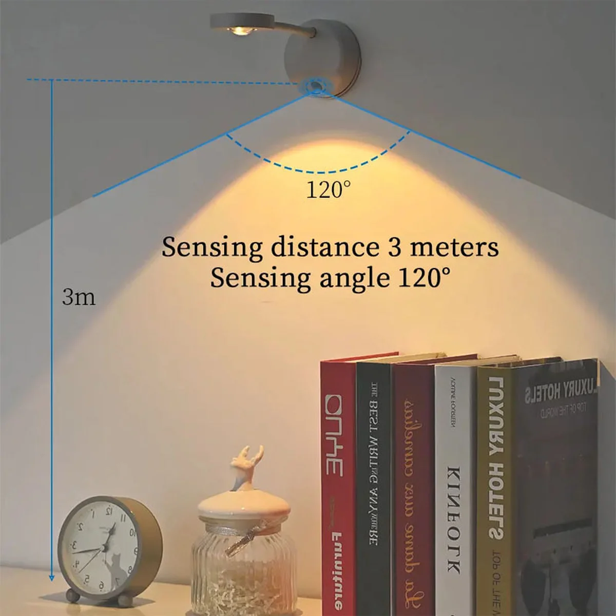 Настольная лампа LED с датчиком движения 3 colour light MZ-L2201 White