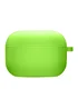 Силиконовый футляр с микрофиброй для наушников Airpods Pro 2 Салатовый / Neon green