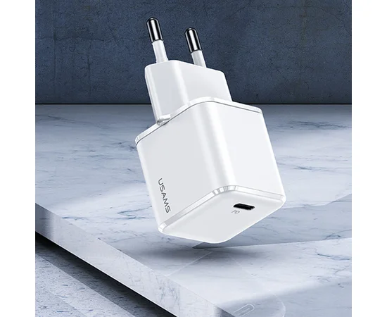 СЗУ Usams US-CC140 T42 25W Super Si (1Type-C/25W) Белый