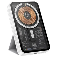 Портативное зарядное устройство Power Bank Hoco Q10 Transparent PD20W с БЗУ 5000 mAh White