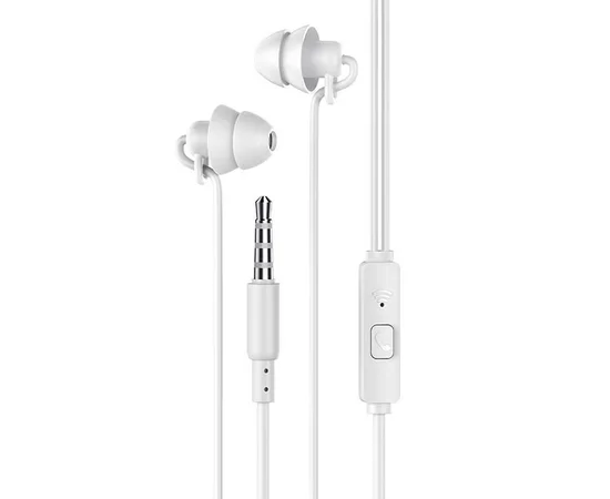 Стерео Наушники Hoco M81 Imperceptible universal sleeping earphone White