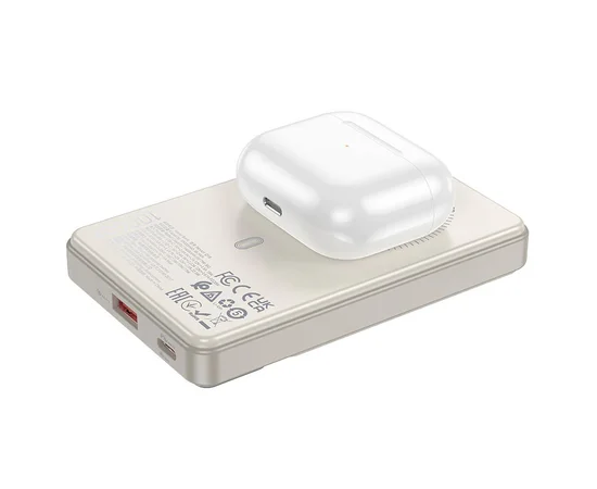 Портативное зарядное устройство Power Bank Hoco Q18 Tourer 22.5W с БЗУ 10 000 mAh Milky White