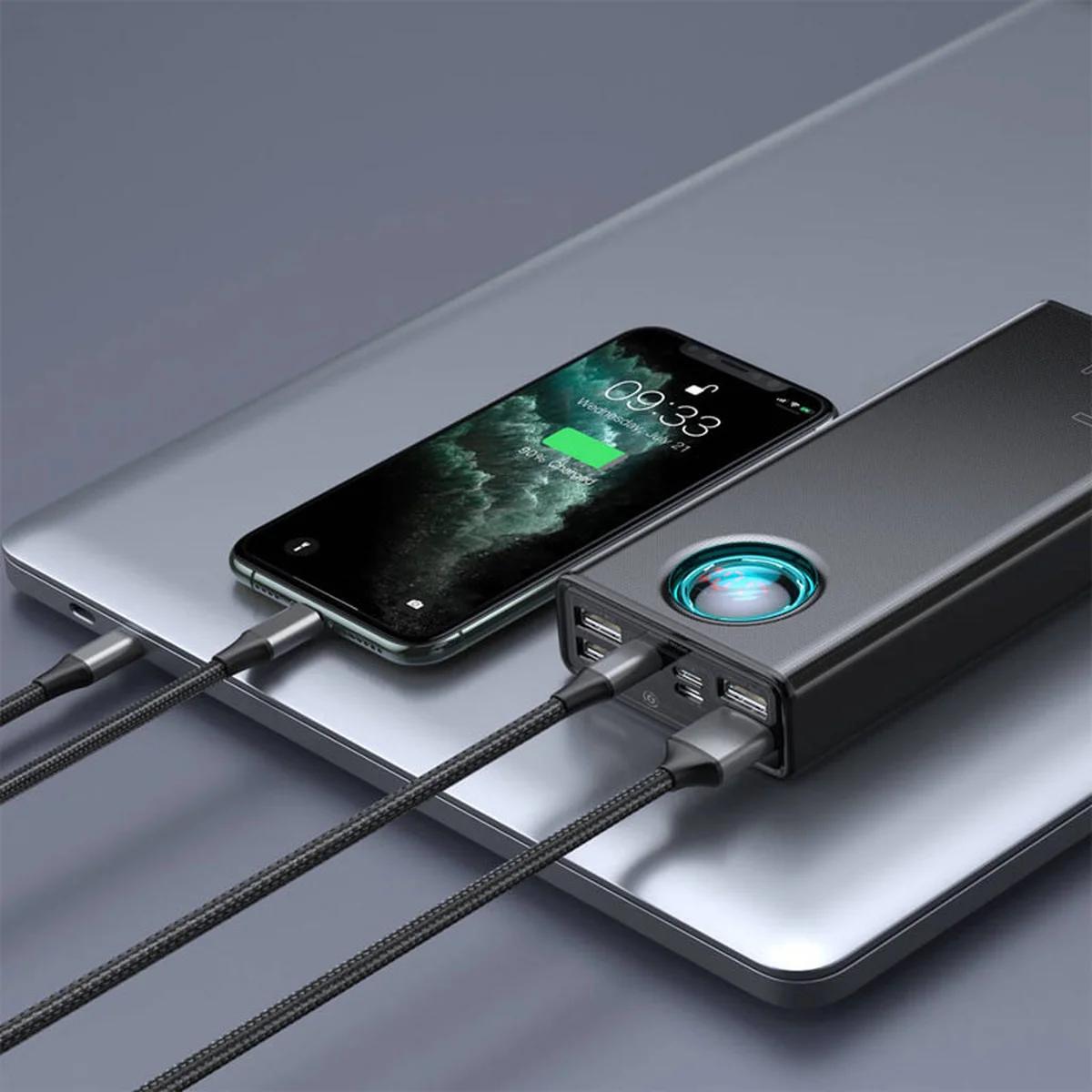 Портативное зарядное устройство Baseus Amblight 65W Overseas Edition 30000mAh (PPLG000101) Black