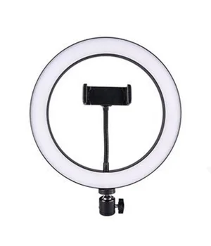 Кільцева світлодіодна LED лампа Flat Ring 8" + table tripod Black