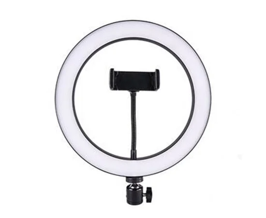 Кільцева світлодіодна LED лампа Flat Ring 8" + table tripod Black