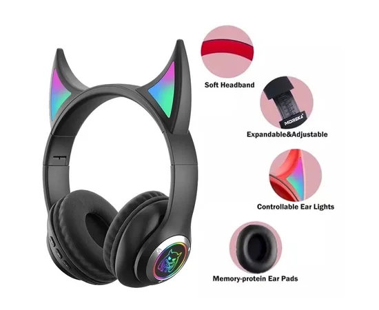 Накладные беспроводные наушники Devil's Horn STN-29 Black