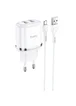 СЗУ Hoco N4 (2USB/2.4A) + MicroUSB Белый