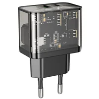 СЗУ Hoco N34 Dazzling PD20W+QC3.0 Transparent black